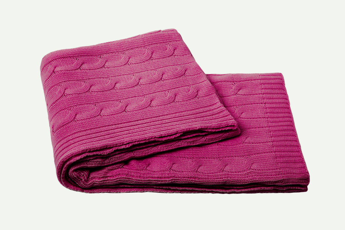 Cashmere Collection Cable Knit Cashmere Blend Throw & Reviews Wayfair