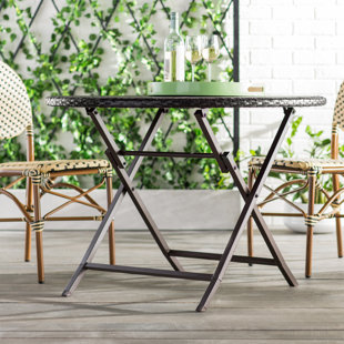Outdoor Dining Tables Joss Main Belton Folding Wicker Rattan Dining Table