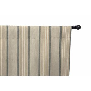 Striped Semi-Sheer Rod Pocket Single Curtain Panel