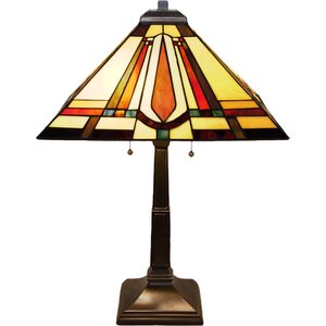 Jubilee Stained Glass Mission Style 24'' Table Lamp