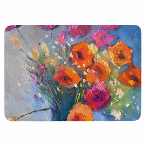 Roadside Bouquet by Carol Schiff Memory Foam Bath Mat