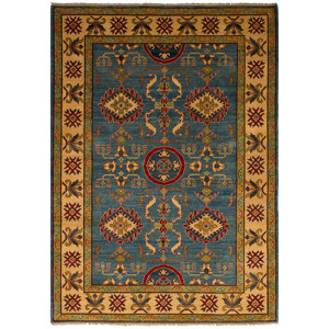 One-of-a-Kind Bernard Traditional Hand-Knotted Wool Blue Area Rug