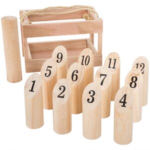 14 Piece Molkky Throwing Game Set