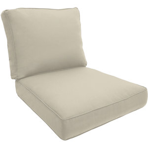 Double-Piped Outdoor Lounge Chair Cushion