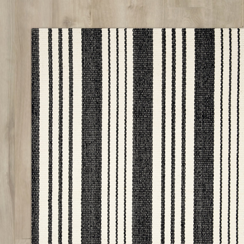 Dash And Albert Rugs Woven Birmingham Hand Cotton Black Area Woven Birmingham Hand Cotton Black Area Rug