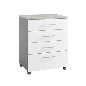 SystemBuild Latitude 4 Drawer Base 35.51u201d H x 27.68u201d W x 19.69u201d D Storage Cabinet