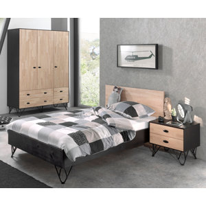 3-tlg. Schlafzimmer-Set William, 120 x 200 cm vo..