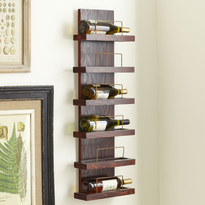 Charlton Home Gomez 6 Bottle Wall Mounted Wine Rack Reviews Wayfair Gomez 6 Bottle Wall Mounted Wine Rack