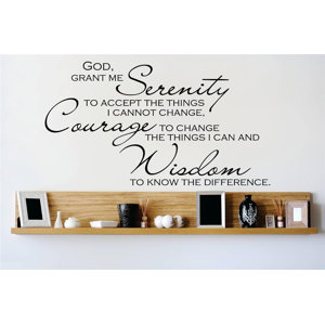 God Grant Me Serenity To Accept the Things I Cannot Change Wall Decal