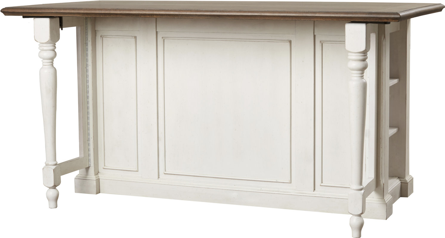 August Grove Almira Kitchen Island with Wood Top & Reviews Wayfair