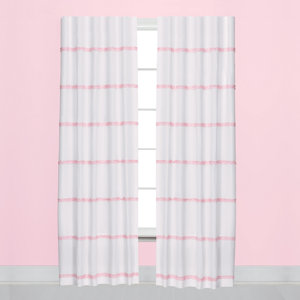 Confetti Dot Striped Semi-Sheer Rod Pocket Single Curtain Panel