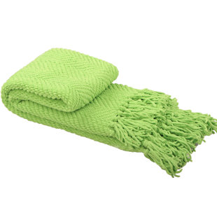 Modern Contemporary Emerald Green Throw Blanket Allmodern Quickview