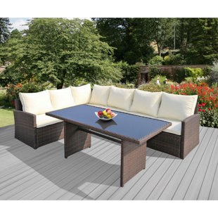 Barcelona Outdoor Furniture Wayfair Barcelona 3 Piece Rattan Sectional Set With Cushions