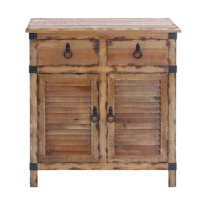 2 Door and 2 Drawer Wood Accent Cabinet