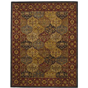 Dockett Hand-Tufted Red/Gold Area Rug