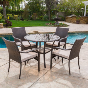 Darden 5 Piece Dining Set with Cushions