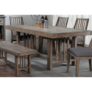 Farmhouse Dining Tables Birch Lane Huang Solid Wood Dining Table