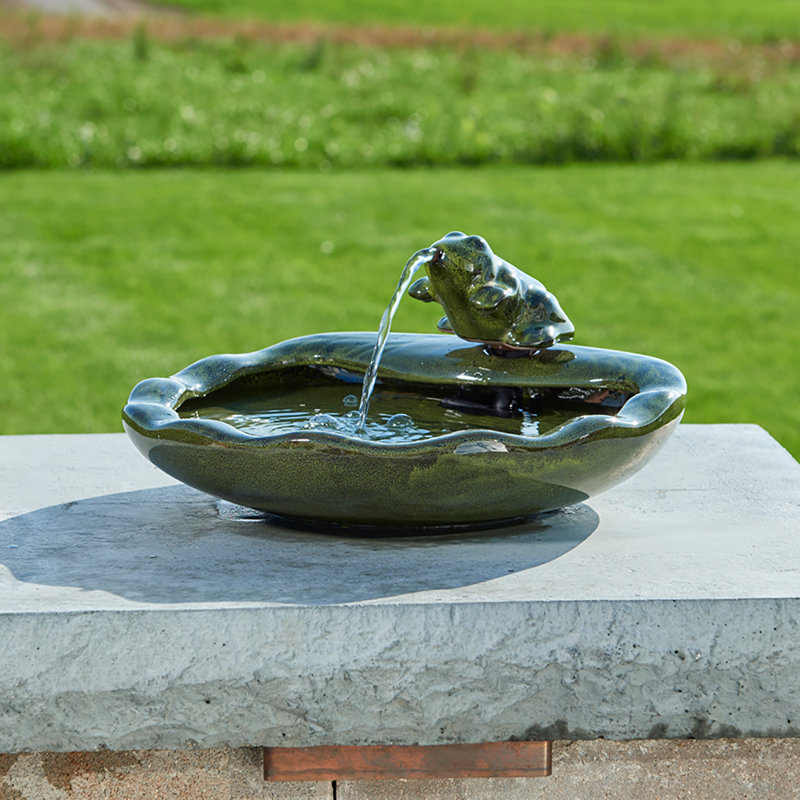 ceramic frog water fountain