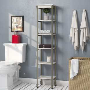 Free Standing Bathroom Shelving You Ll Love Wayfair Nauman 13 W X 60 H Bathroom Shelf