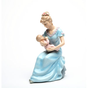 Decorative Mom Holding a Baby Girl Musical Box
