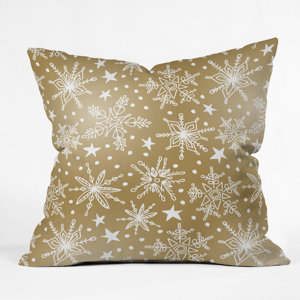 Snow Squall Guilded Indoor/Outdoor Throw Pillow