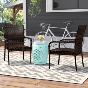 Hawes Outdoor Wicker Patio Chair (Set of 2)