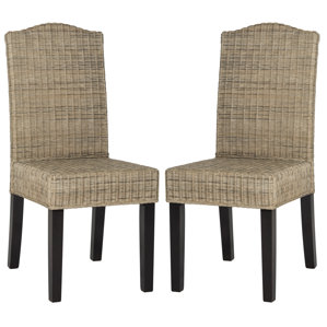 Wicker Rattan Dining Chairs Joss Main Odette Wicker Dining Chair Set Of 2