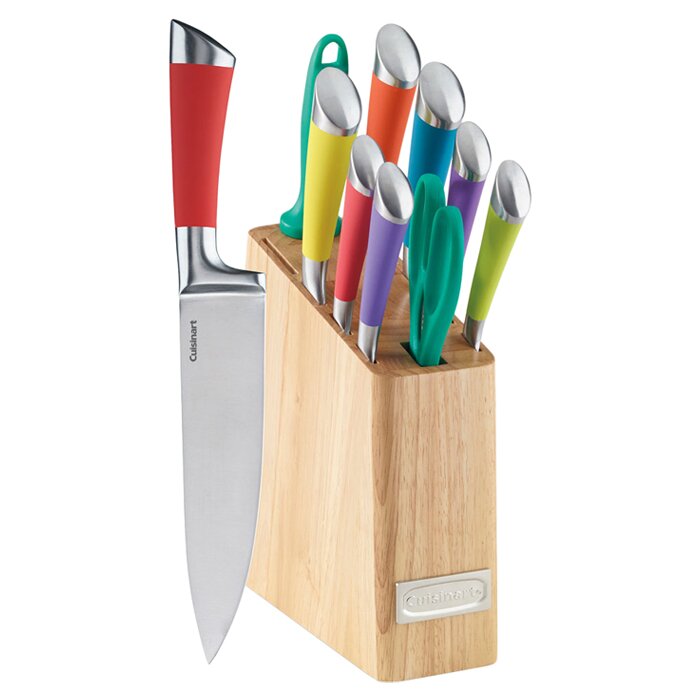 rainbow knife block set