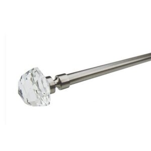 Moderno Crystale Gem Single Curtain Rod