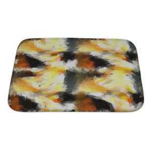 Art Beta Abstract Expressionistic in Battle and Explosions Tones Bath Rug