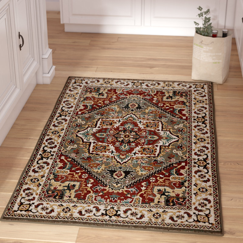 Charlton Home Lowe Gray/Beige/Green Area Rug & Reviews Wayfair