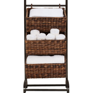 3 Tier Wicker Basket Stand Wayfair Ca 3 Tier Wicker Laundry Sorter