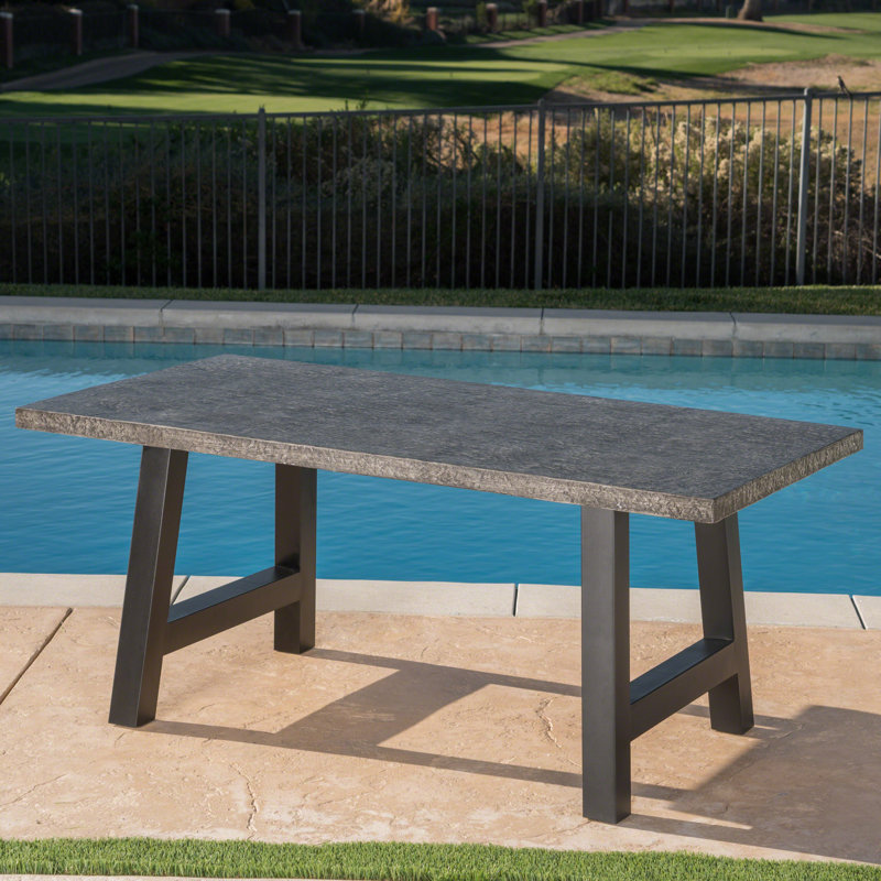 17 Stories Dorcia Stone Concrete Dining Table Reviews Wayfair Recently Viewed