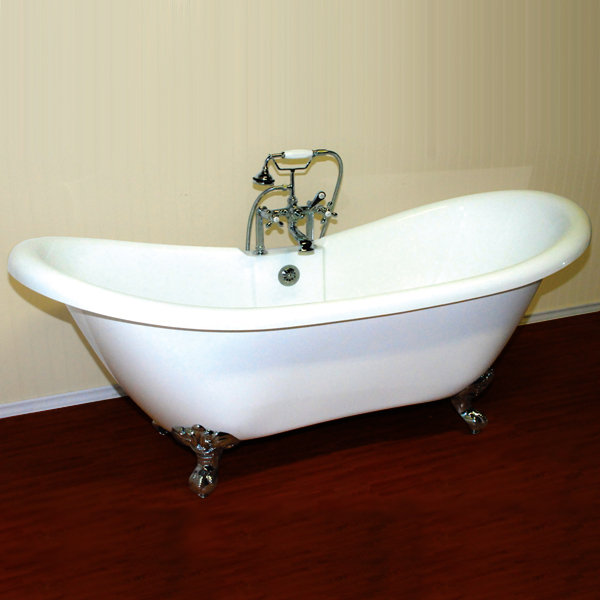 Cambridge Plumbing 68.62" x 28.5" Claw Foot Slipper Bathtub & Reviews
