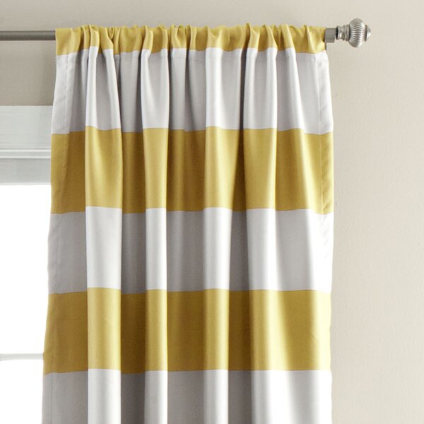 Regatta Striped Blackout Thermal Curtain Panels & Reviews | Birch Lane