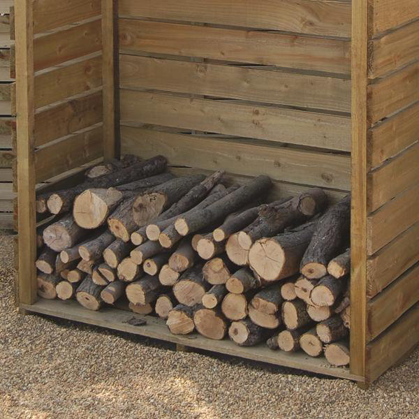 T me logs store. Summit Pressure treated log Store. Rowlinson Black Apex log Store.