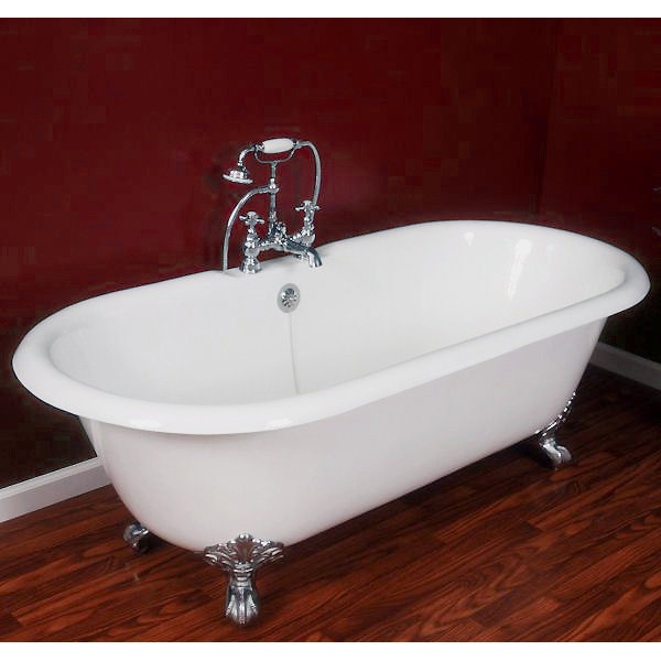 Cambridge Plumbing 67.25" x 22.25" Double Ended Claw Foot Bathtub