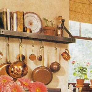 USA Handcrafted Gourmet Bookshelf Wall Mounted Pot Rack