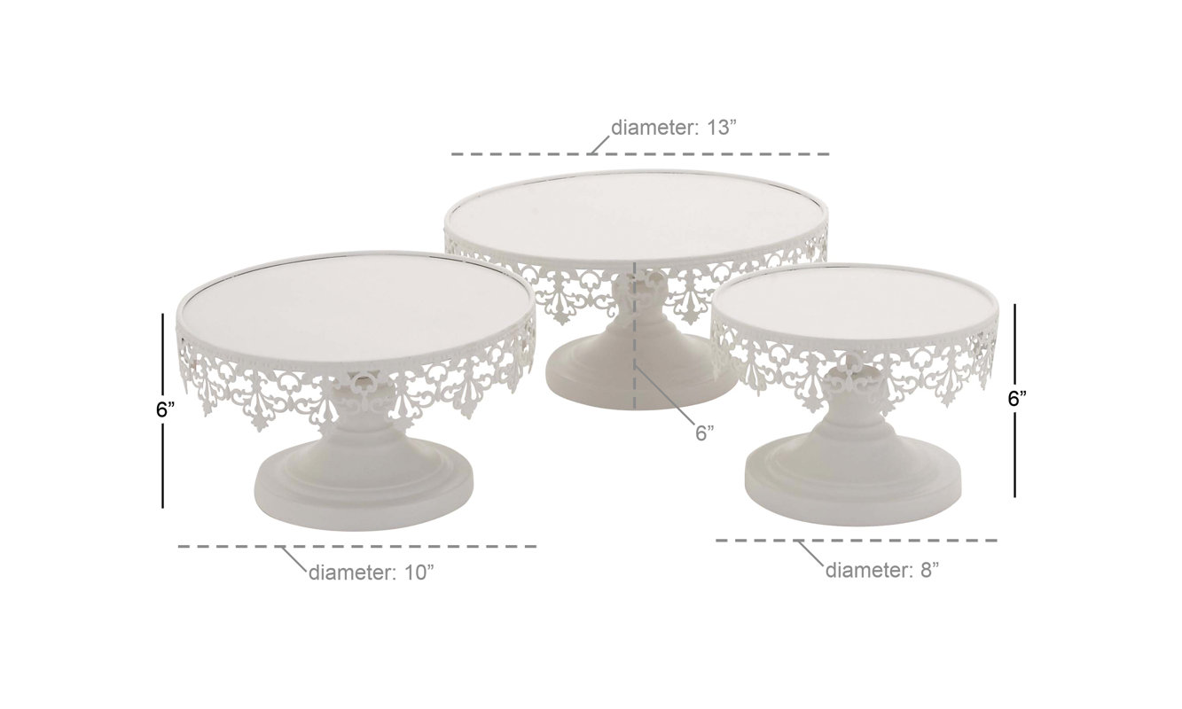 Lark Manor Soucie 3Piece Cake Stand Set & Reviews Wayfair
