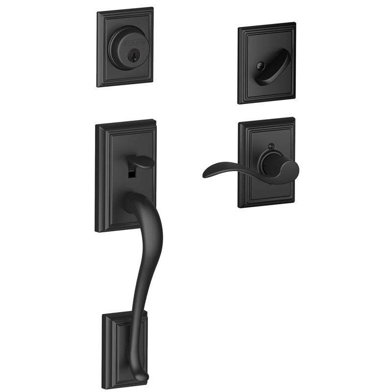 Schlage Addison Single Cylinder Handleset with Accent Lever and Addison