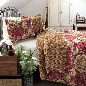 Banner Cotton 3 Piece Reversible Quilt Set