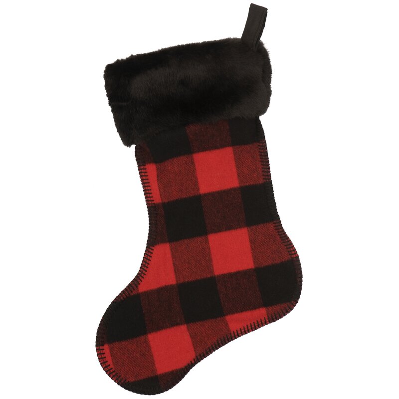 Wooded River Buffalo Plaid Stocking | Wayfair