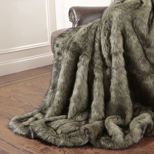 Tawny Fox Faux Fur Throw Blanket