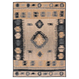 Indoor Outdoor Jute Sisal Rugs You Ll Love Wayfair Tseng Reversible Brown Black Indoor Outdoor Area Rug