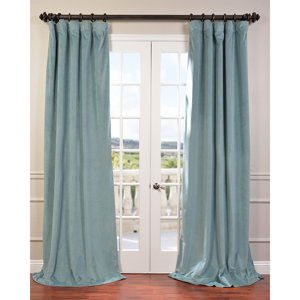 Flores Solid Blackout Thermal Rod Pocket Single Curtain Panel