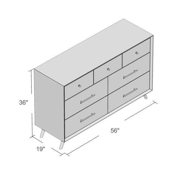 Langley Street Parocela 7 Drawer Dresser Reviews Wayfair Parocela 7 Drawer Dresser