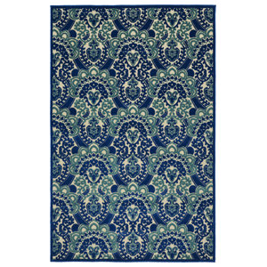 Lewis Machine Woven Blue Indoor/Outdoor Area Rug