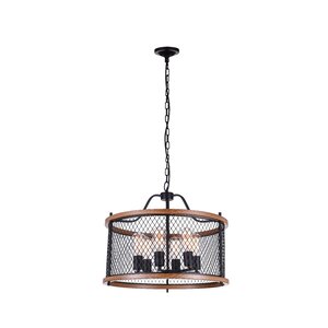 Kayan 6-Light LED Drum Chandelier