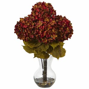 Hydrangea Silk Arrangement in Vase