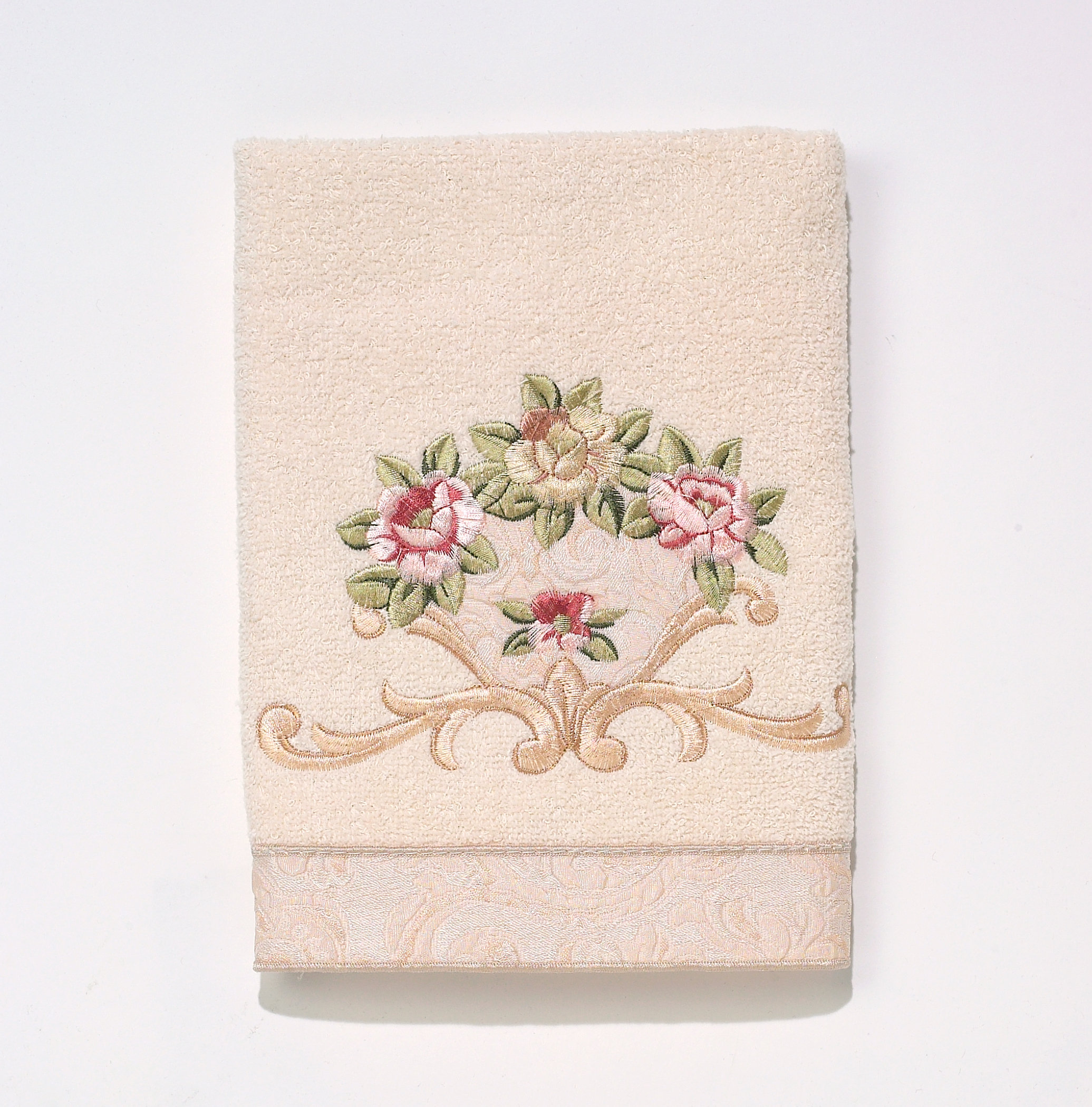 Avanti Linens Rosefan Bath Towel Ivory